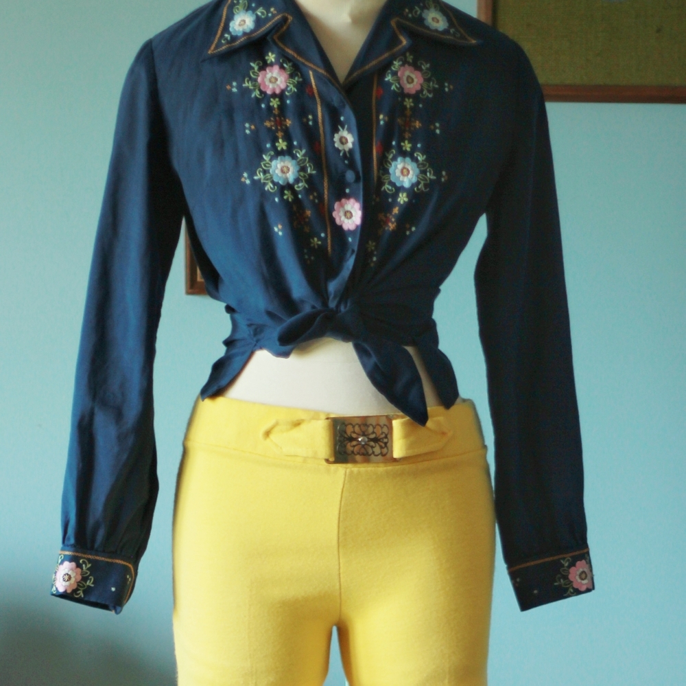 Vintage hand embroidered blouse